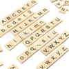 Pine Wood Alphabet Blocks - Upper & Lowercase Letters, Numbers - 100pcs DIY Set
