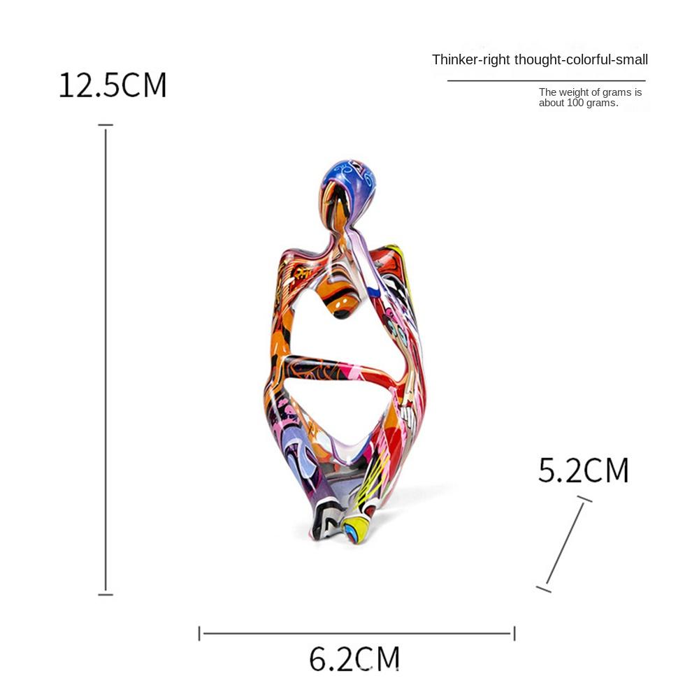 

Творческий Декор Гостиной Скульптура Из Смолы Фигурка Искусство Граффити Думающая Статуя Украшение Дома Стол Расписной Орнамент Ремесло Подарок