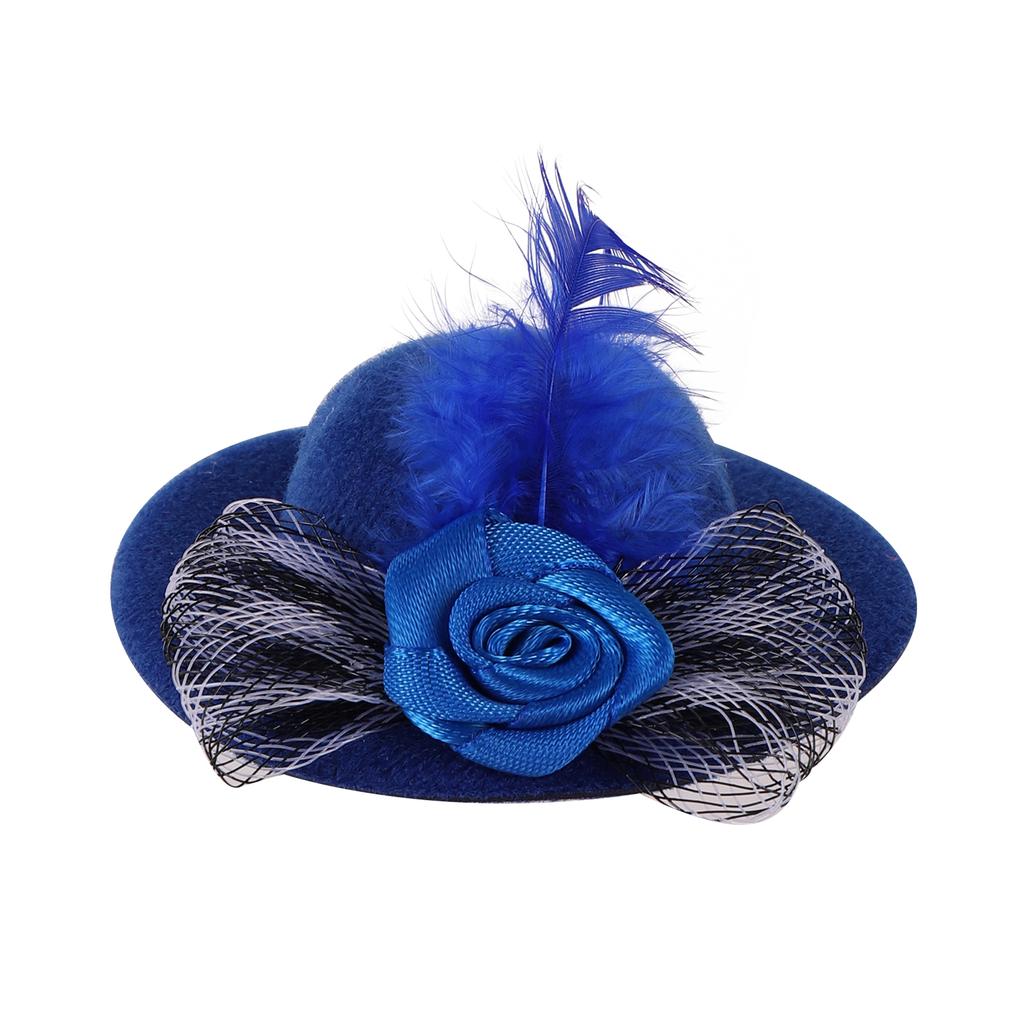 Chicken Hats For Hen Small Funny Chicken Accessories Feather Top Hat Rooster Duck Parrot Hamster Poultry Stylish Show Costum 1Pc