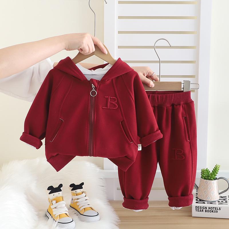 

Модный комплект толстовки на молнии для мальчиков - Осенне-весенняя мода 90cm