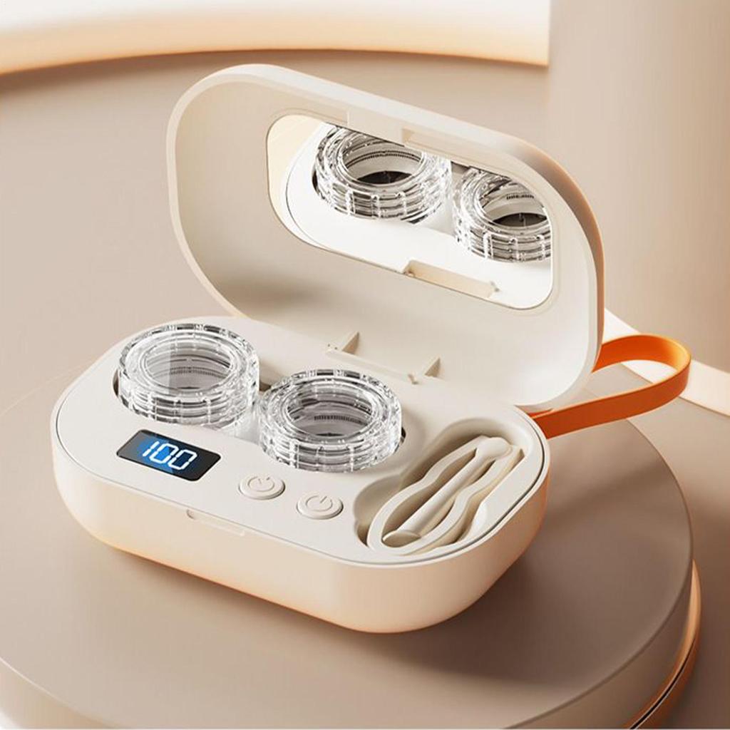 Rechargable Portable Ultrasonic Contact Lens Cleaner Machine Fit Disposal Soft Lens Colored Contact Lens RGP Lens and OK Lens