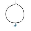 Butterfly Pendant Necklace Dainty Collarbone Chain for Girls Black Rope Butterfly Statement Necklace Eye-catching Gift