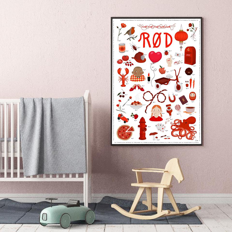 Color Classification Poster for Early Childhood Education Canvas Print Painting Picture Modern Kids Room Bedroom Home Decoration