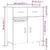 VidaXL Buffet Concrete Grey 69.5x34x90 Cm Engineered Wood 827984