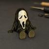 Flexible Halloween Figurine, 3D Printed Mini Grim Reaper/Ghost Statue with Movable Joints, Collectible Gothic Ornaments for Shelf, Desk, Home Decor