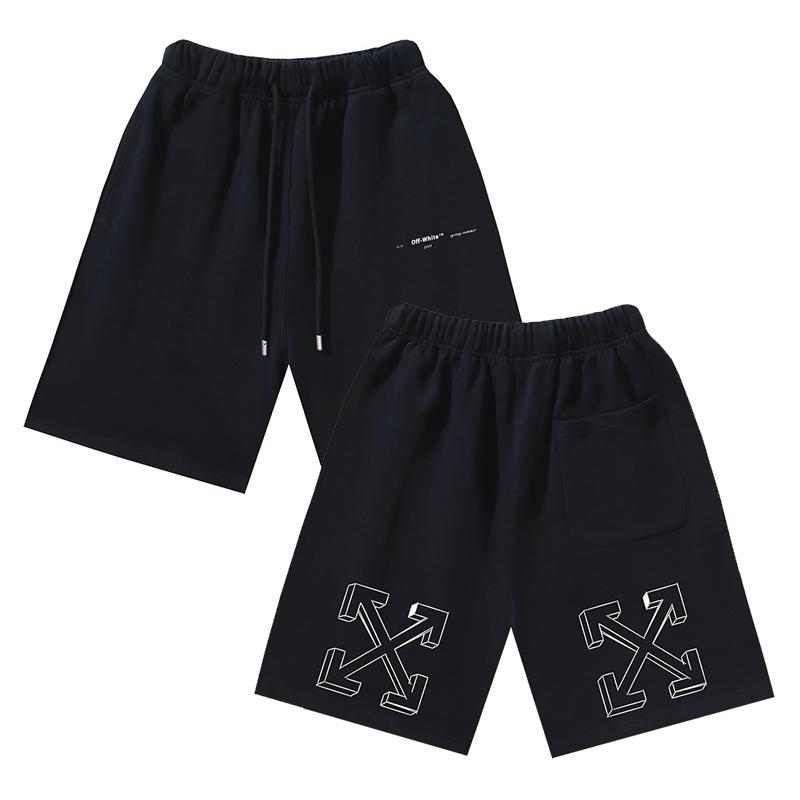 

1212 Off-White Весна/Літо 2025 Нові OW Тривимірний принт зі стрілами Чоловічі та жіночі повсякденні вільні шорти XL чорний