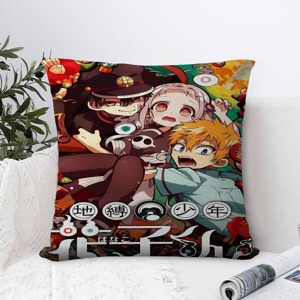 Toilet-Bound Hanako-kun 45*45cm Cushion Cover Pillow Cover Decor Pillowcase Home Pillowcase For Couch Pillow
