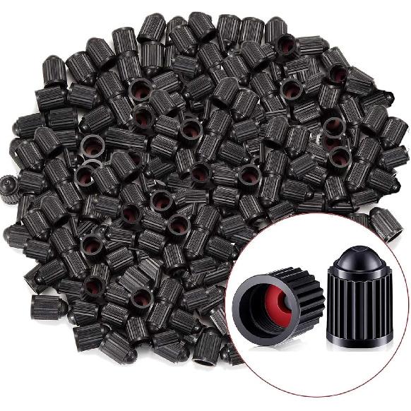 1000 Pcs Tire Valve Stem Caps Z-OneMart Plastic Black Tire Valve Caps For Car Tires Universal Heavy-Duty Stem Covers For Car Leak Proof Stem Cover