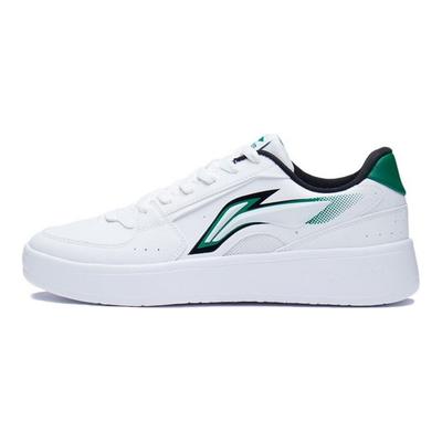 Li Ning Star River Classic Protišmykové Ľahké Odolné Nízke Skate Topánky Pánske Skate Topánky Biela Zelená AGCS253-1