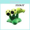Plush Threepeater Plant Vs Zombies Doll 17cm Stuffed Toy For Kids' Gifts