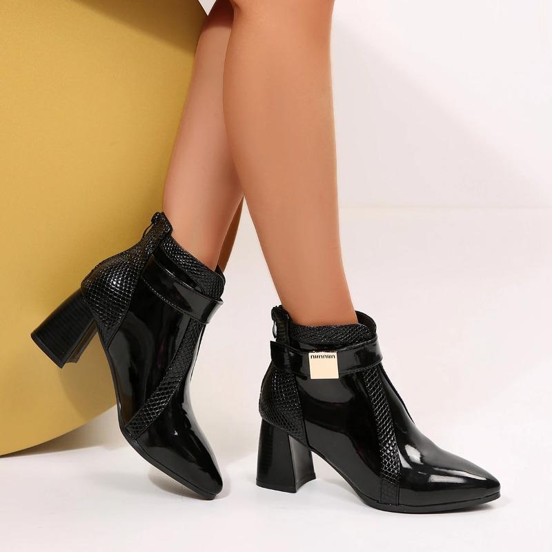 Women Ankle Boots Fashion Autumn New Female Shoes Thick Heels Platform Short Boots Retro Belt Buckle Work Shoes Botas De Mujer