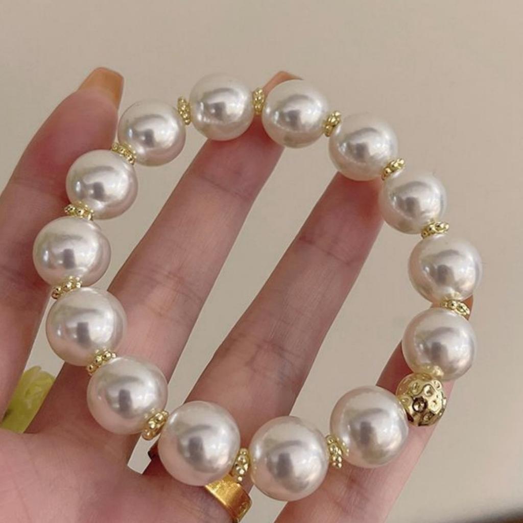 1PC Temperament, Pearl, Hair Ring, Simple, Fashion, Leather Band, Headband, High Elasticity, Female, Tie Head, Hair Rope, Hair J