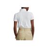Polo Ralph Lauren SS23 Solid Color Logo Embroidered Short Sleeve Polo Shirt Women Tops White 211747409-004