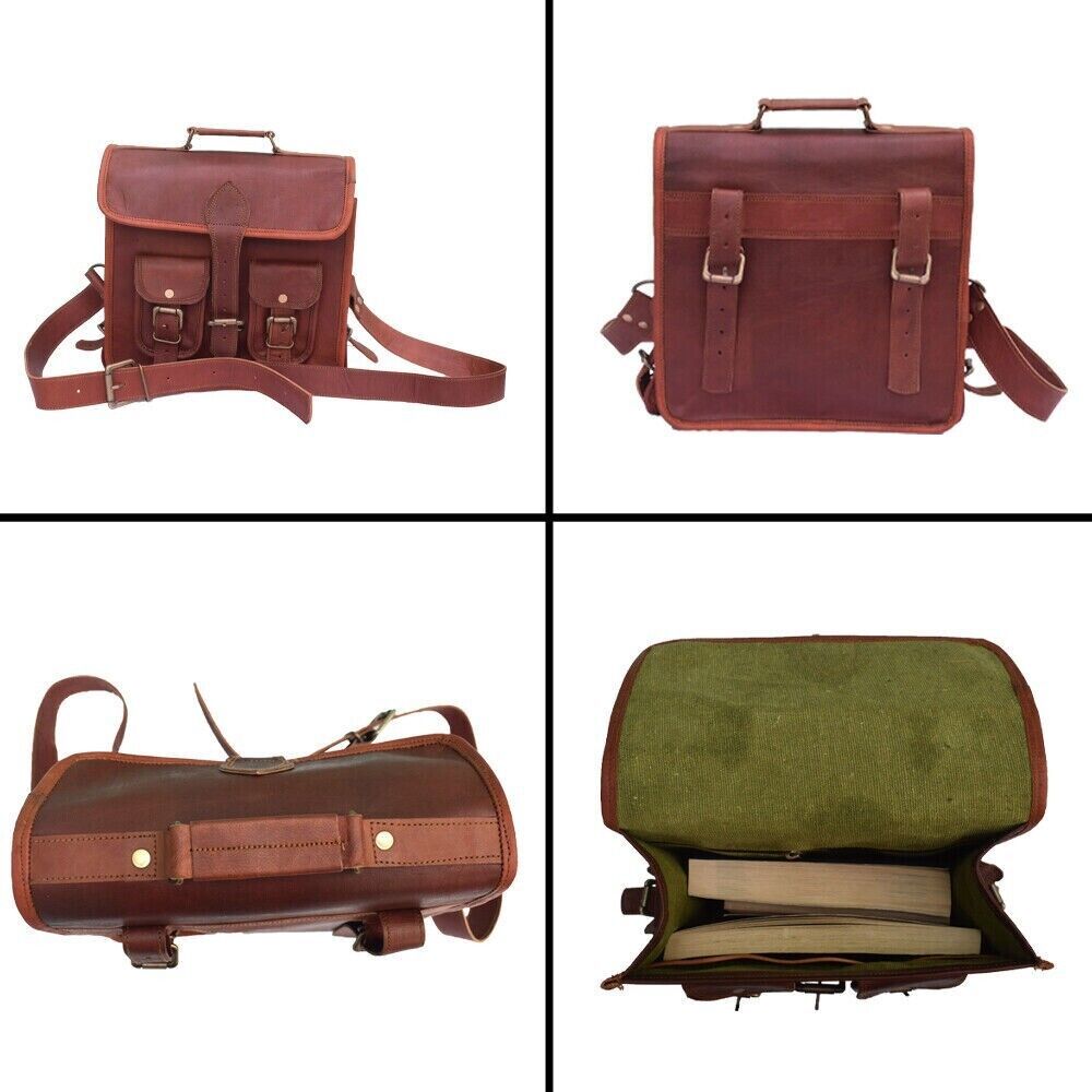 Neue Tasche Aktentasche Echtes Vintage Leder Messenger Satchel Laptop Schulter
