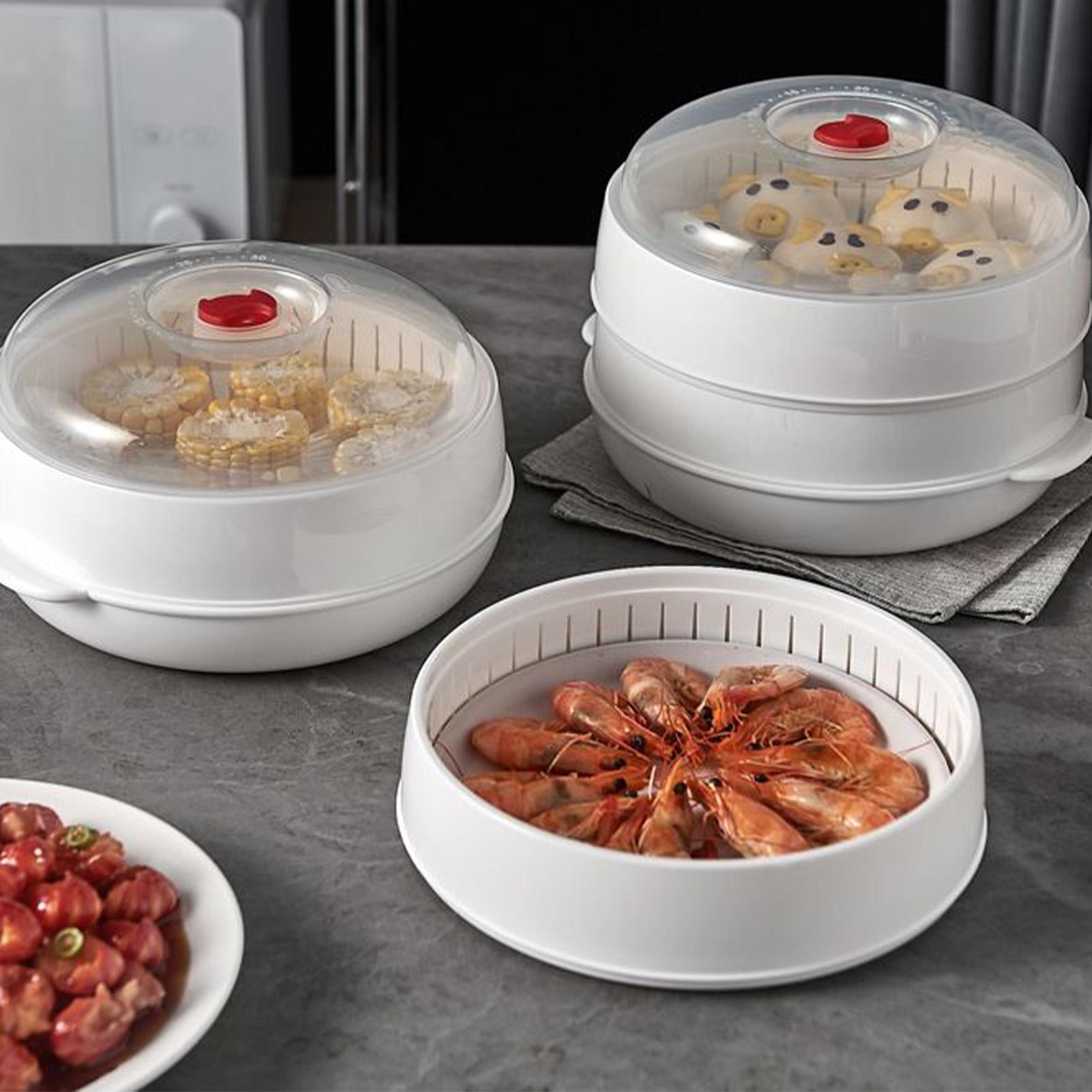 Steamer For Microwave Food Steaming Cooker Non Stick Microwave Steamer With Lid And Tray For Rice Vegetable Noodle Dumpling Egg CHINA