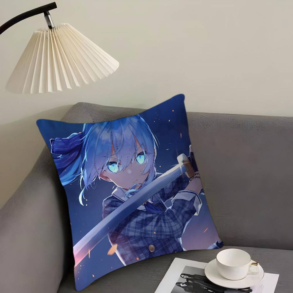 H-Hoshimachi S-Suisei Cartoon Animation Pillow Cover Sofa Cushion Cover Home Room Decoration Children Gift