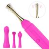 Silicone G-Spot Vibrating Pen Set with Replaceable Head - 10 Frequencies for Female Stimulation.