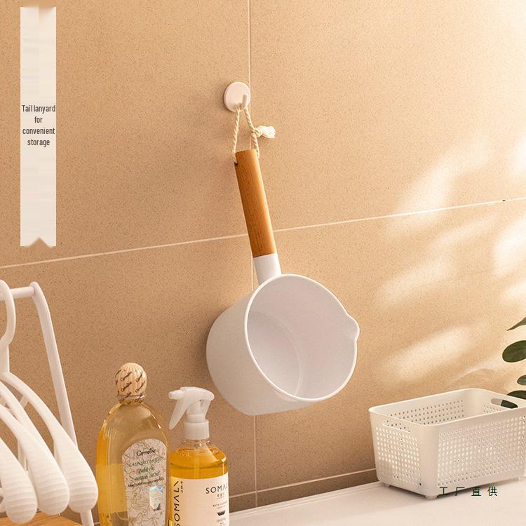 Japanese Plastic Water Ladle - Durable, Deep, Creative Design with Beechwood Spoon Handle