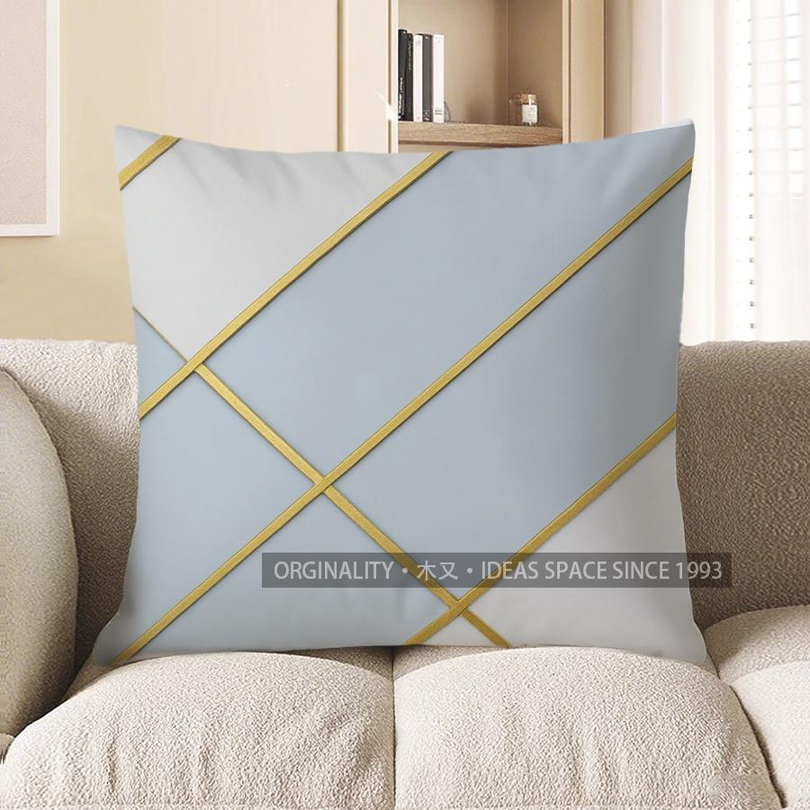 Home Decor Modern Yellow Stripes Geometric Pattern Pillow Pattern Cushion Cover Suitable For Sofa Bedroom Car Pillow Cover