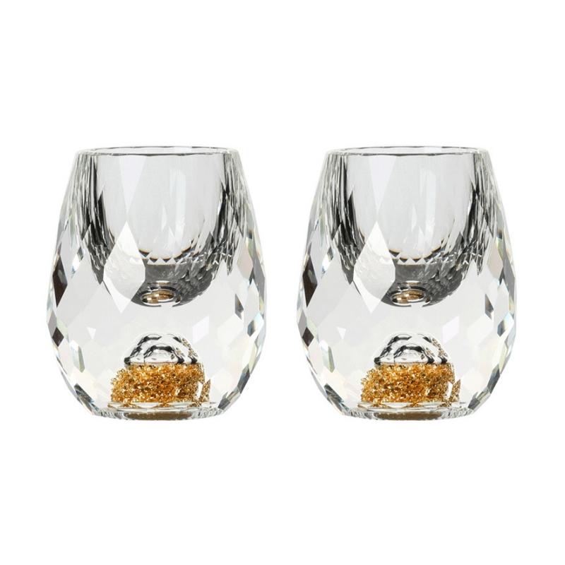 

2/6 шт. Роскошный Хрустальный Золотой Горный Стопка, Изысканные Ручной Работы Стаканы для Крепких Напитков для Виски, Водки и Декора Домашнего Бара 50ml