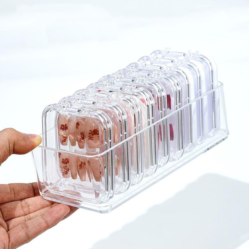1/10pcs Transparent Earring Bracelet Boxes Organizer Holder Acrylic Jewelry Storage Box Container Nail Display Packaging Case