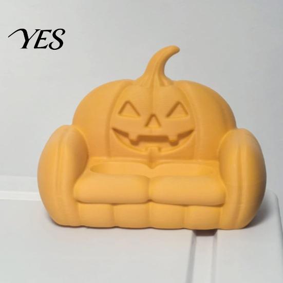 Ring And Earring Organizer Pumpkin Jewelry Storage Ornament, 3D Printed Halloween Small Accessory Sofa Shape, Handicrafts for Rings Earrings