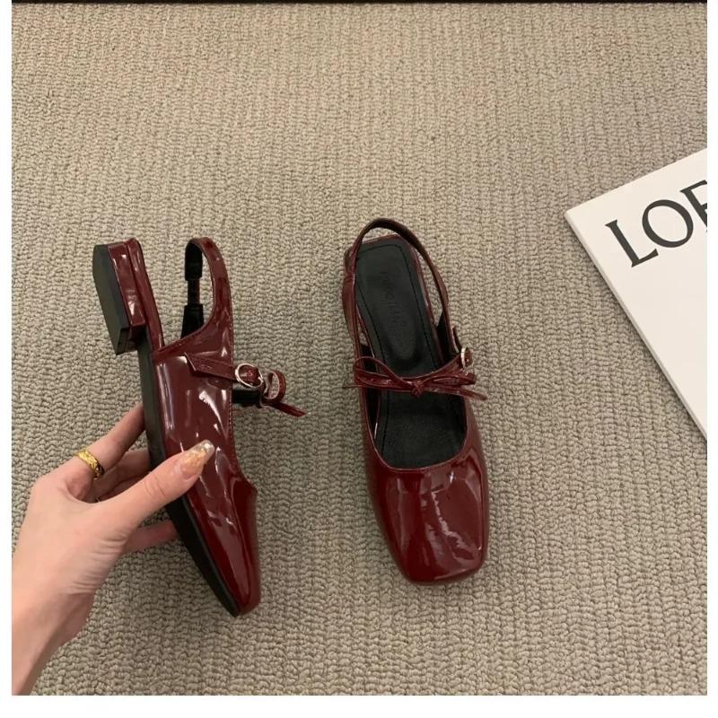 2025New Autumn Low Heels Bowknot Shallow Cut Ballet Single Shoes Women's  Shoes Ladies
