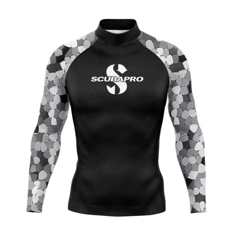 Mens UPF 50 Long Sleeve Rash Guard Surfing Diving Swimming UV Protection Sunproof Beach Wear