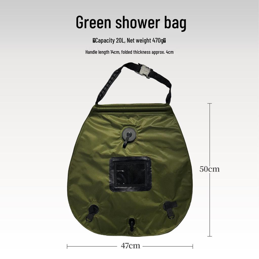 Portable Thickened Solar Shower Bag for Outdoor Camping and Water Storage