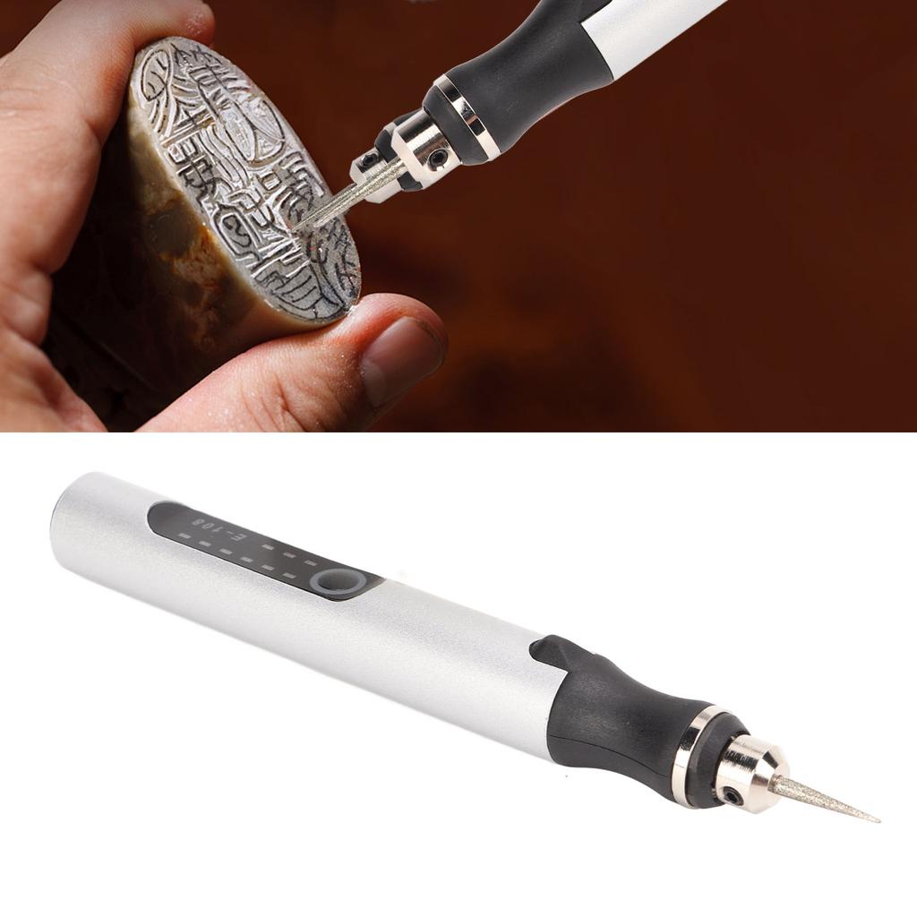 Electric Engraving Pen USB Charging Wireless   Indicator Lights Automatic Power Failure     Grinding Pen