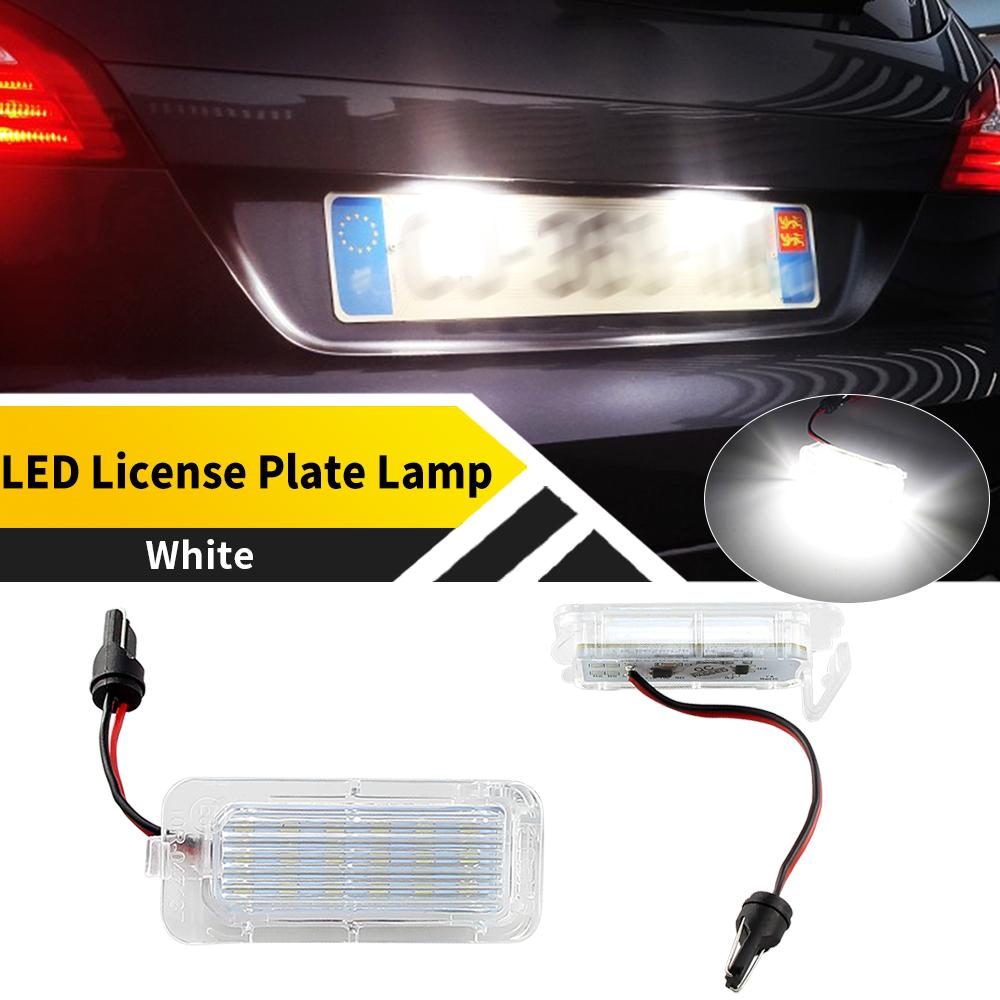 2pcs OEM Canbus LED Number License Plate Light Lamp For Ford Focus 5d 2009-up Mondeo 2008-up Fiseta 2009-up 6000k White 12V