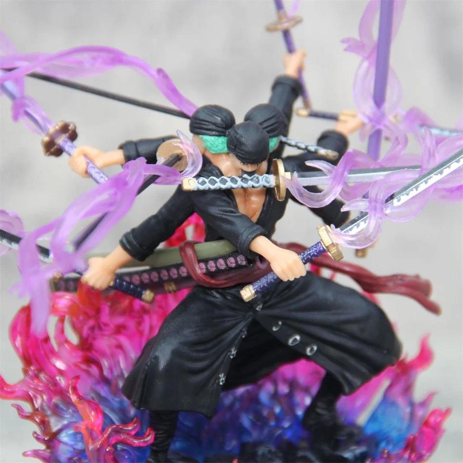 One Piece Zoro Action Figure Anime Figure Asura Roronoa Zoro Statue Action Figure Collection Model Toy for Xmas Collection Gitf