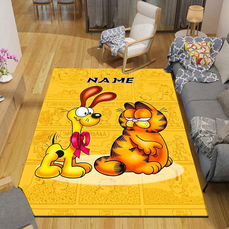 Custom 1Pc Garfield'S Orange Adventure Rug Office Carpet Indoor Outdoor Entrance Doormat Nonslip Soft And Comfortable Living Room D291572