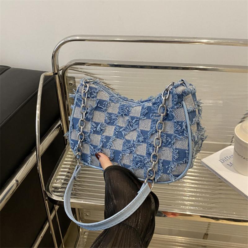 

Women s Tote Bag with Star Pattern Blue Distressed Design, Golden-Te Hardware, Stylish Handbag Shoulder Bag for Everyday Use