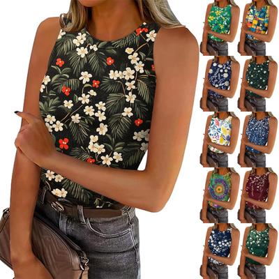 Damen Sommermode Casual Rundhals Ärmelloses Top Enges Tanktop