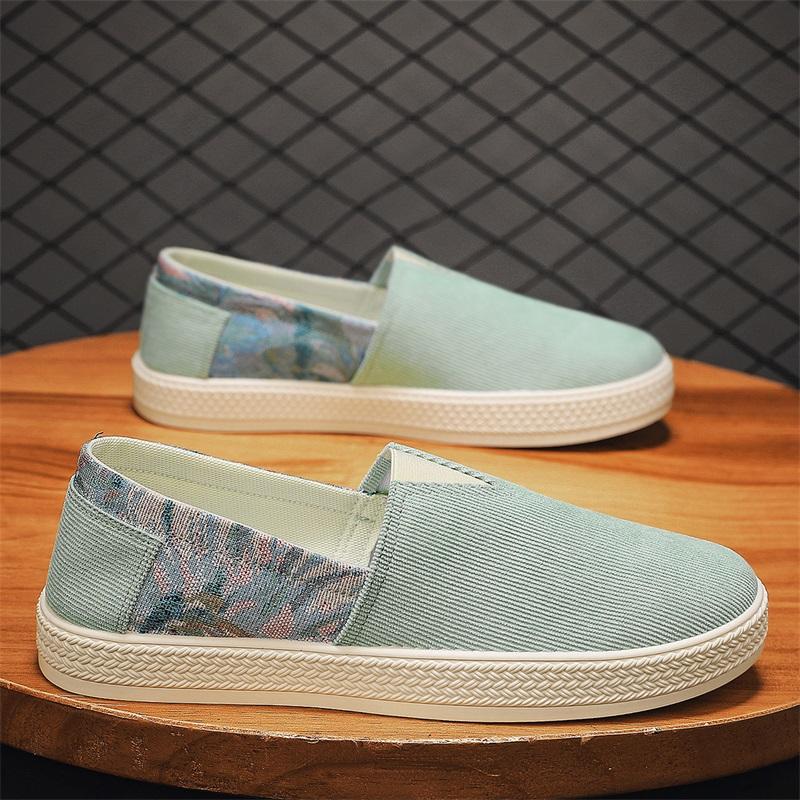 Canvas Men's Shoes Summer Breath Lazy Driving Work Board Shoes Casual Sports Lightweight Versatile Cloth Shoes Zapatillas Hombre