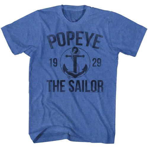 Popeye Anchor Royal Heather Adult T-Shirt Unisex T-Shirt XXXL