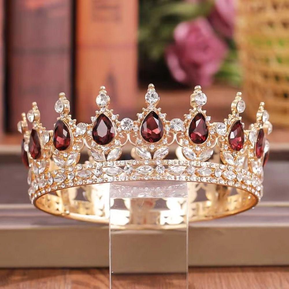 Luxus Kristall Barock Festzugskronen Kuchen Dekorationen Königin Prinzessin Tiara Hochzeitsfeier Zubehör
