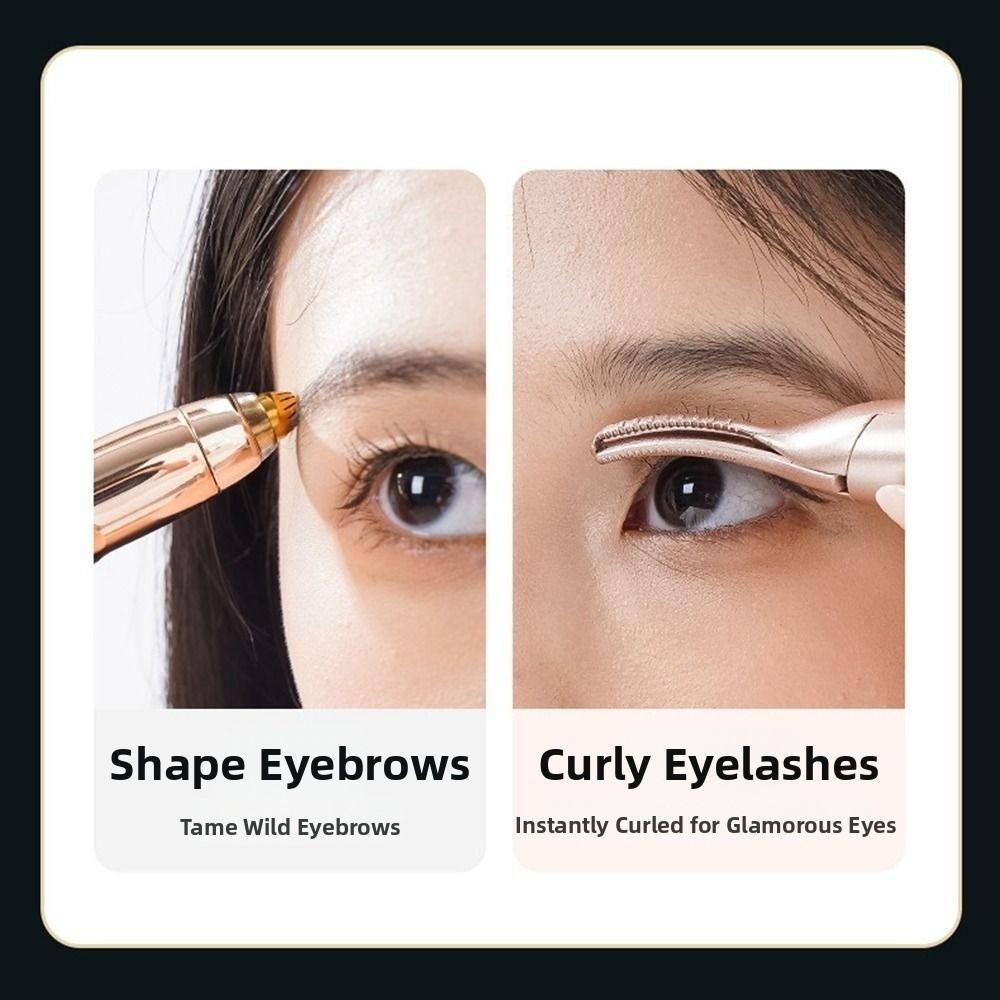 Dual Head Heated Eyelash Curler Two-Gear Temperature Adjustment 2 in1 Eyelash Clip Party