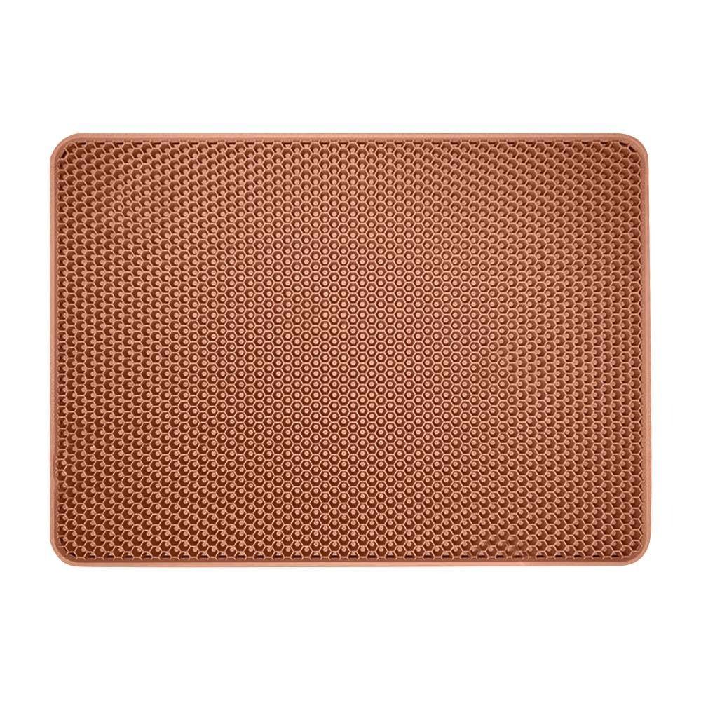 

Двухслойный коврик-ловушка для кошачьего туалета EVA Mess Free, портативный коврик для кошачьего туалета, товары для животных кофейный