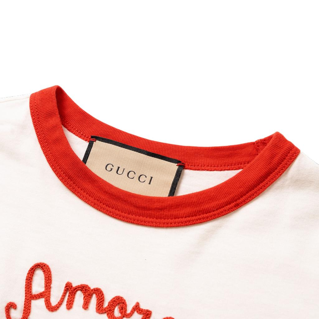 GUCCI T Shirts Women's Ecru Crew Neck Moderate 723566-XJFT2-9088