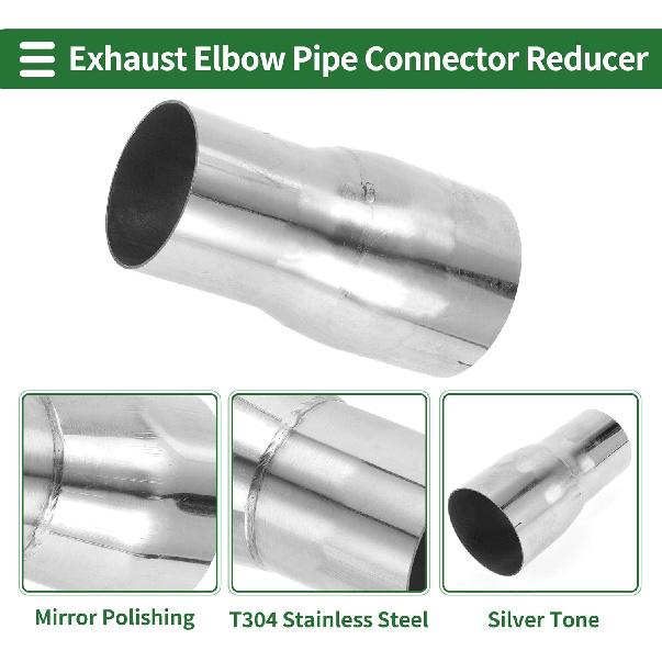 Motoforti 2.25" OD to 2.75" OD Mandrel Exhaust Pipe Adapter Concentric Reducer Car Exhaust Pipe Tubing Piping Adapter 5inch/127mm Length T304