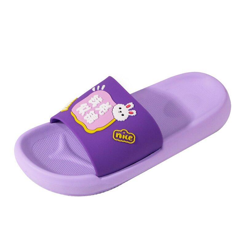 Summer couple indoor and outdoor slippers cartoon thick bottom home bathroom bath sandals men and women