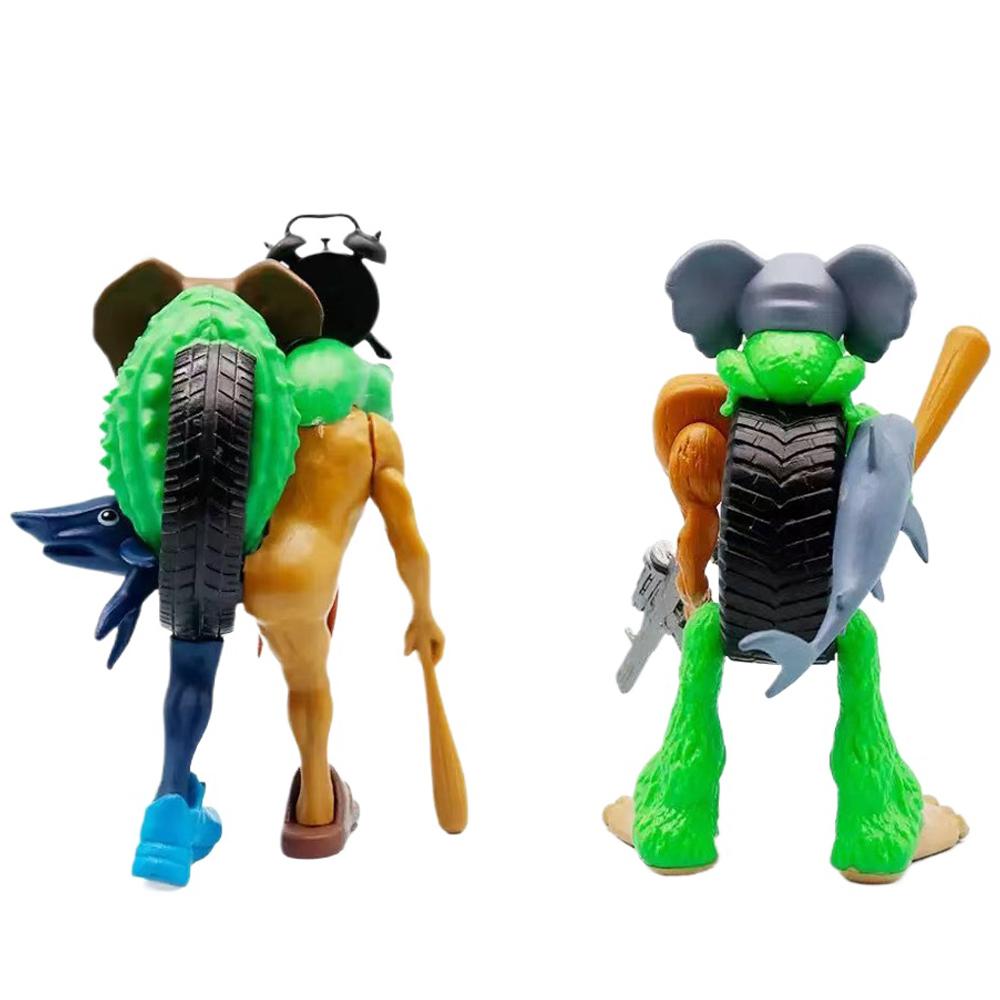 Italian Brainrot Tung Sahur Figure Toy Tralalero Tralala Figures Bombardino Crocodilo Shimpanzini Bananini Model Decor Doll Gift