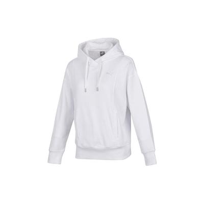 Solid Color Hooded Pullover Casual Sweatshirt Women Sweatshirt White 676653-02