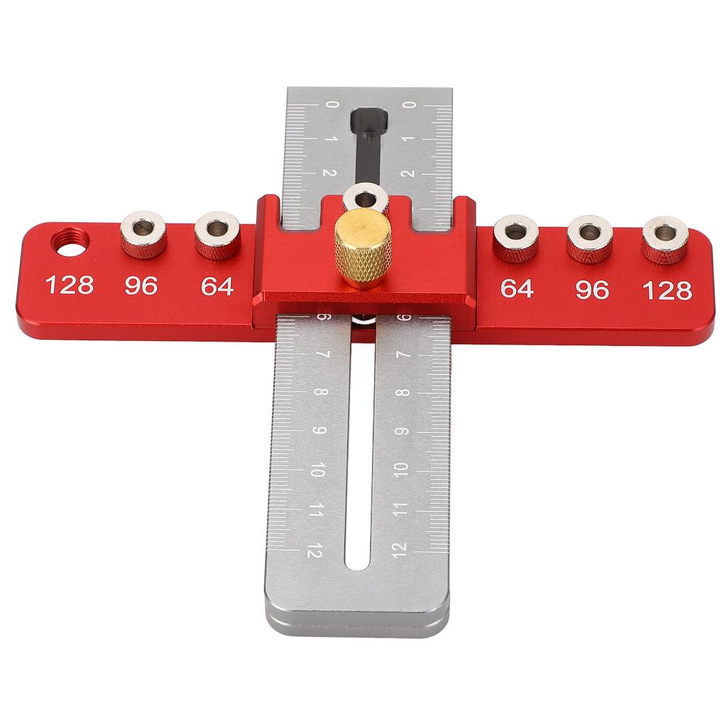 Cabinet Hardware Jig Adjustable Drawer Door Handle Template Tool Drill Guide Punch Locator with 2 Clamp