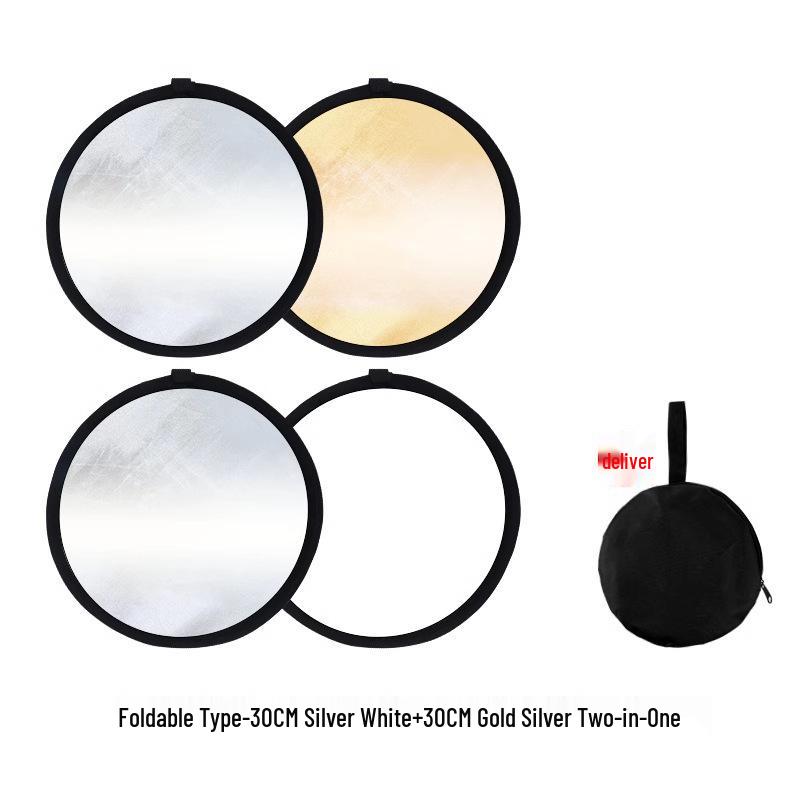 Tragbarer Fünf-in-Eins Mini Faltbarer Fotografie Reflektorständer zur Lichtsteuerung