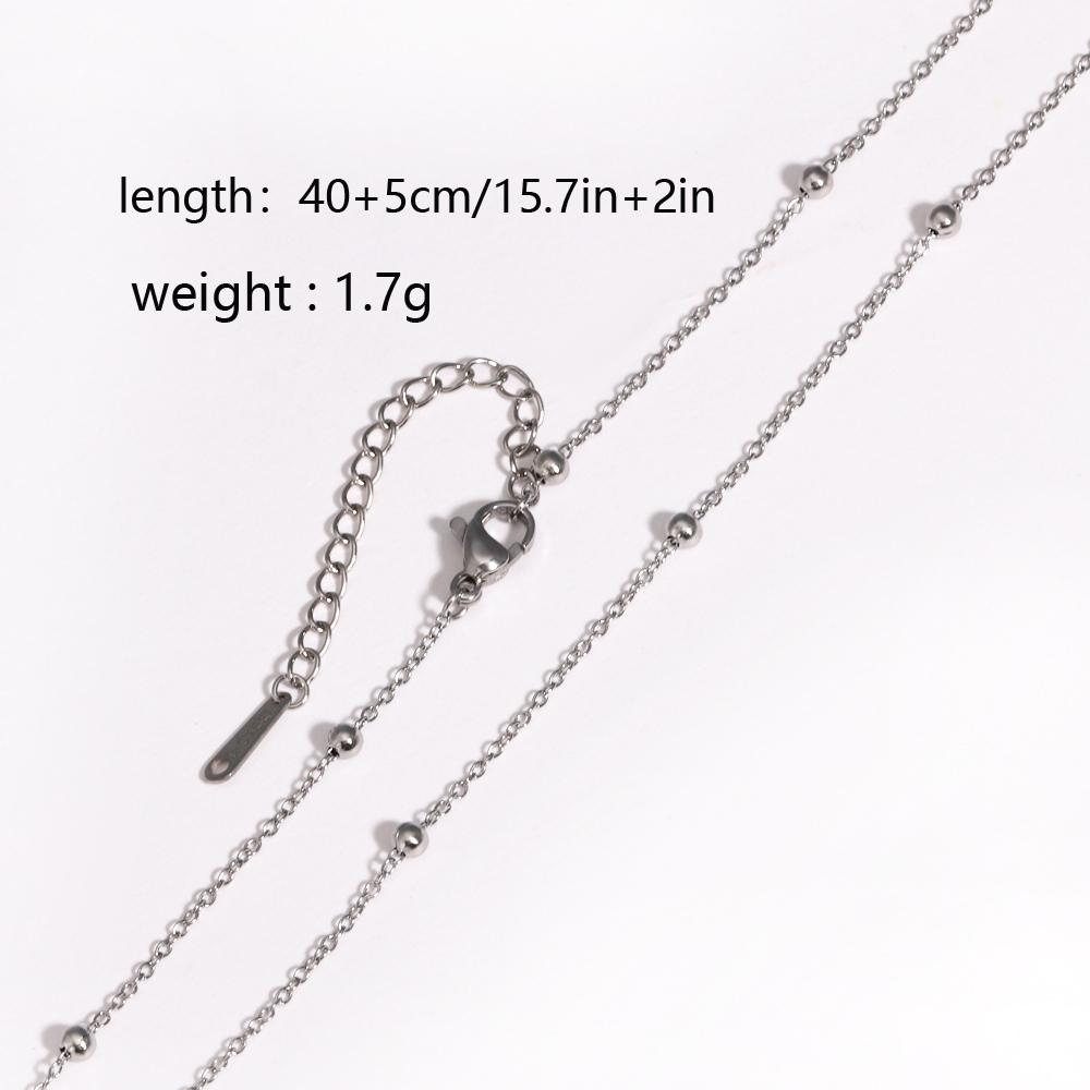 

1PC Stainless Steel Snake Ball Stick O Shape Beads Rope Link Chain Necklace for Women Jewelry Gift Gold Color Diy Accessories