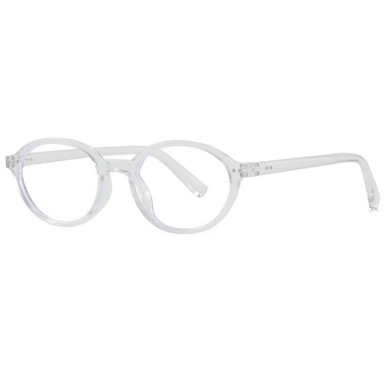 Retro Style Oval Frame Blue Light Blocking UV Protection Glasses