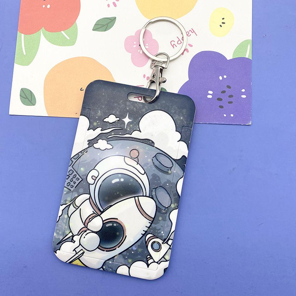 Ring Access Card Lanyard Card Sleeve Rice Card Set Astronaut Bus Card Sleeve Student ID Card Holder